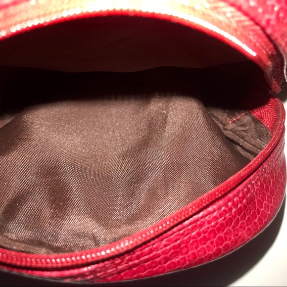 New Red Jim Thompson Snakeskin Clutch Holiday Gatherings - Picture 5 of 8